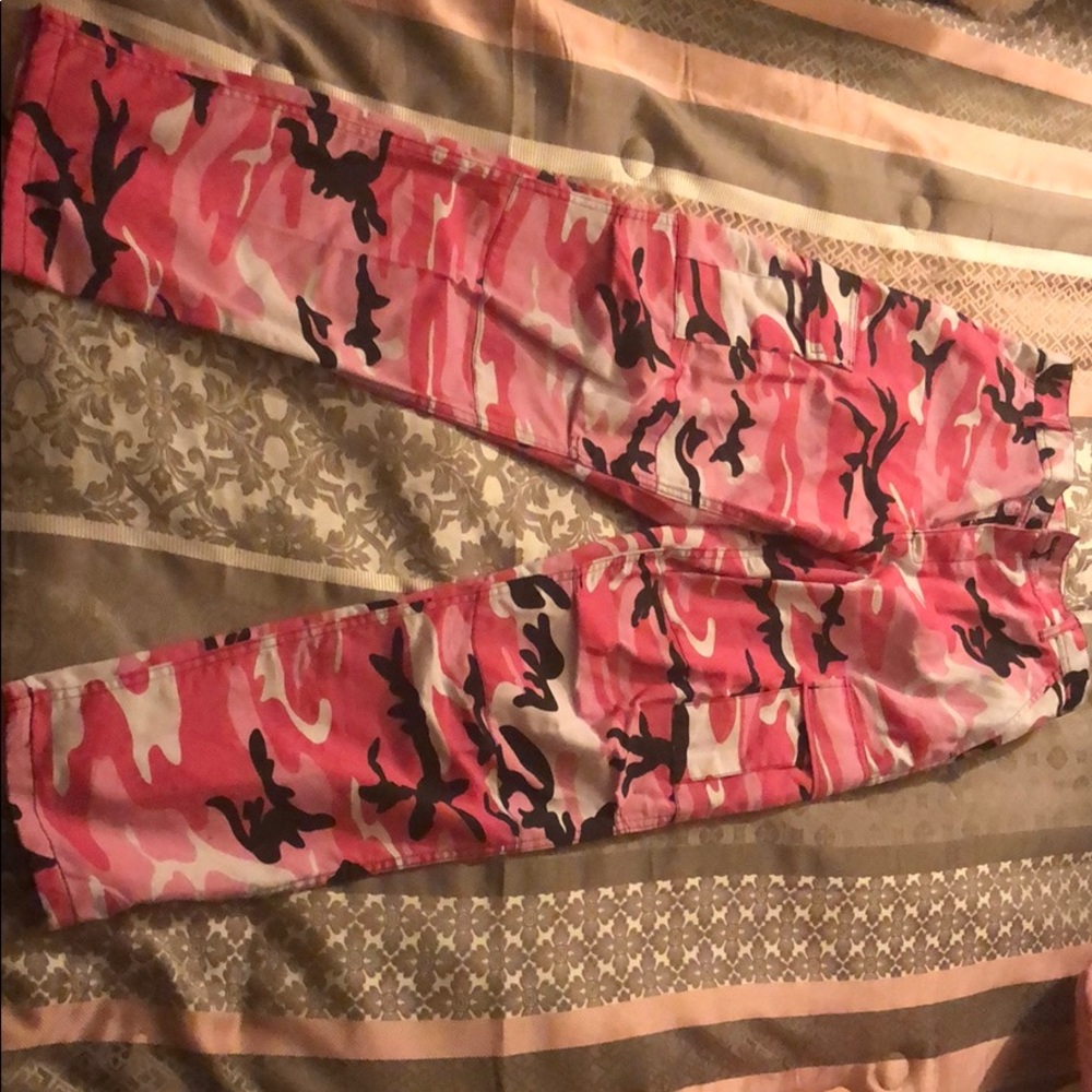 Pink camo pants